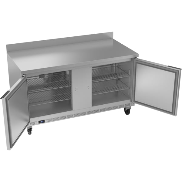 Refrigerator, Work Top Style, Two Door, 60" W, 14.75 cu. Ft., 115 V